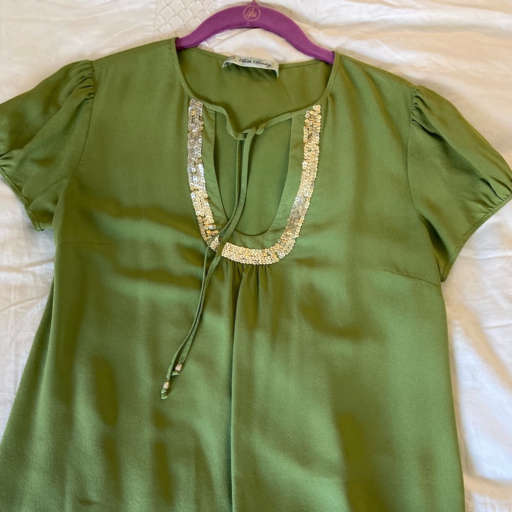 Beth Bowley green blouse top